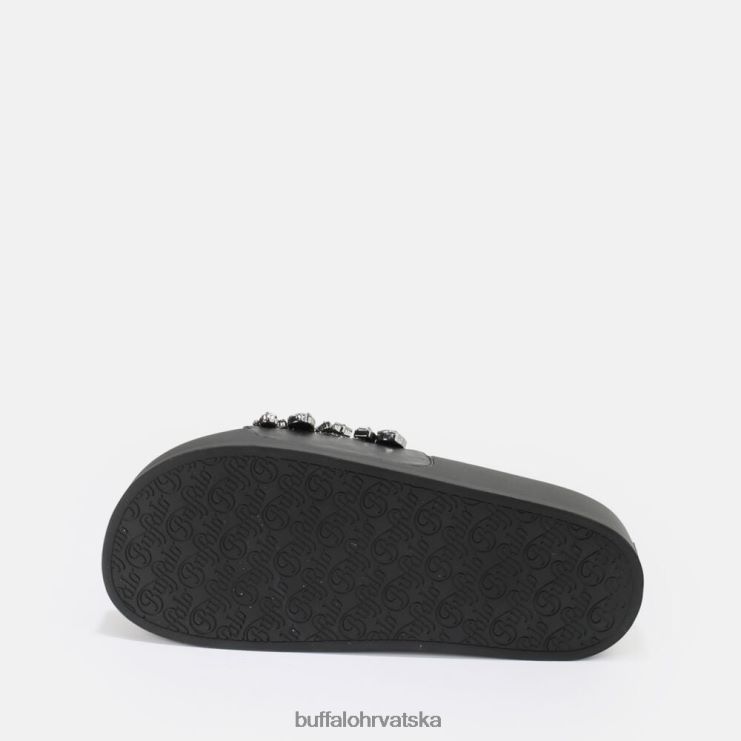 crno Buffalo sky diamond platform slide vegan |slajdova TDD6T109